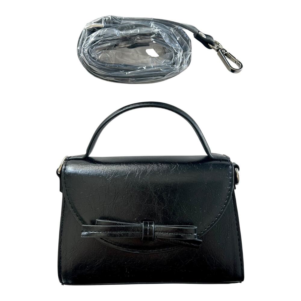 Madden Girl Black Mini Top Handle Purse Crossbody NWOT - Picture 3 of 6